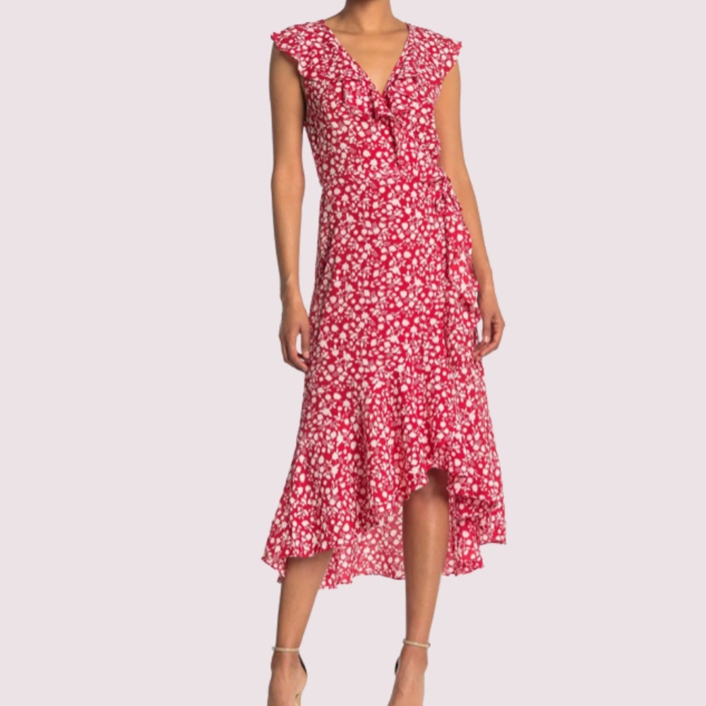 MAX STUDIO NWT
Ruffle Wrap Midi Dress Rdbirfls